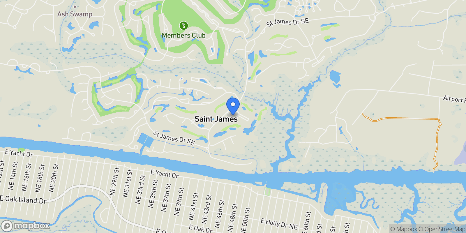 Map showing 4437 Wildrye Drive SE, Southport, North Carolina, United States.