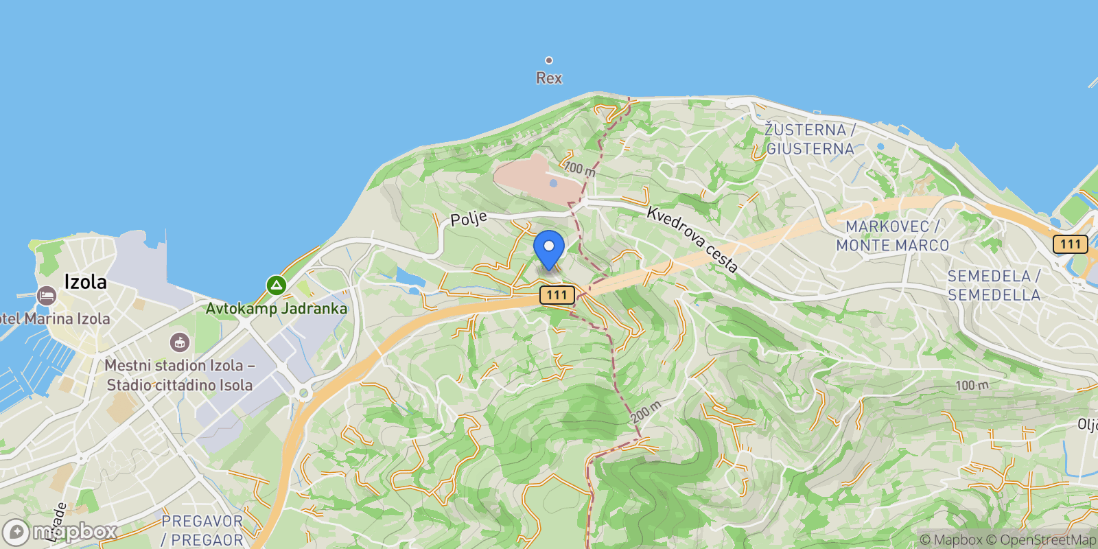 Map showing Polje 29, 6310 Izola, Slovenia, Izola, Izola, Slovenia.