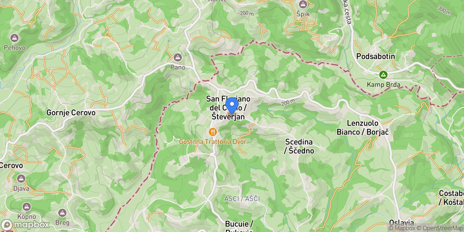 Map showing 34070 San Floriano del Collio, Province of Gorizia, Italy, San Floriano del Collio, Friuli-Venezia Giulia, Italy.