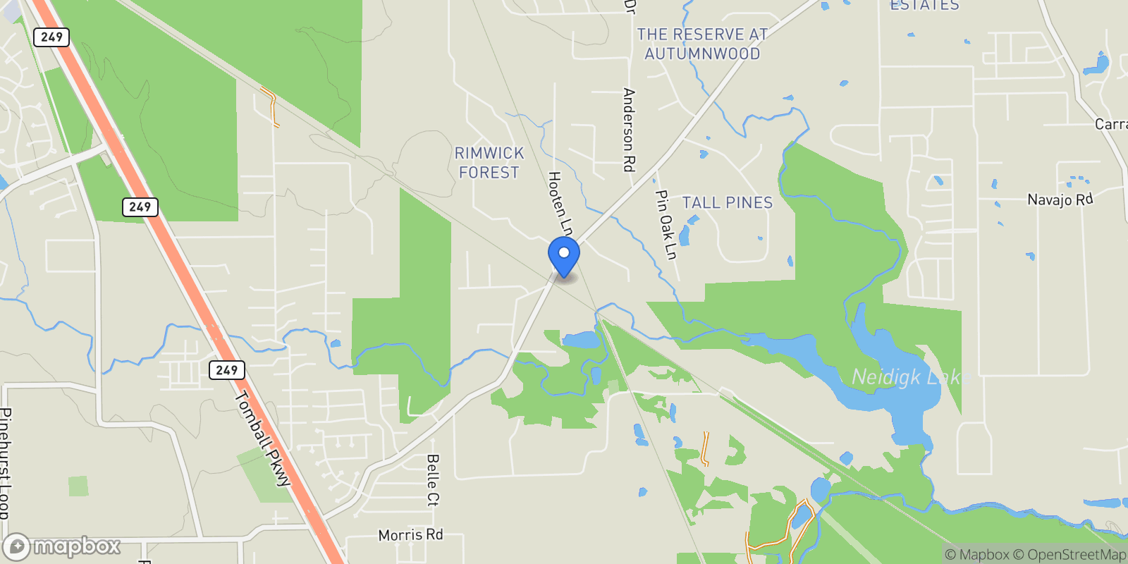 Map showing 26028 Hardin Store Road, Magnolia, TX 77354, Magnolia, Texas, United States.