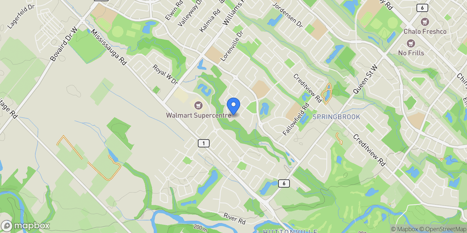 Map showing 20 Cannington Crescent, Brampton, ON L6X 0W6, Brampton, Ontario, Canada.