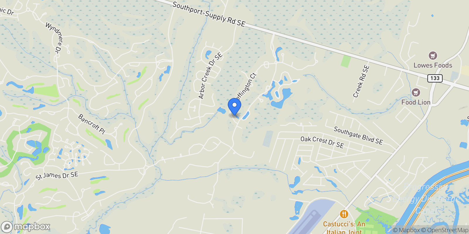 Map showing 4135 Skeffington Court, Southport, North Carolina, United States.