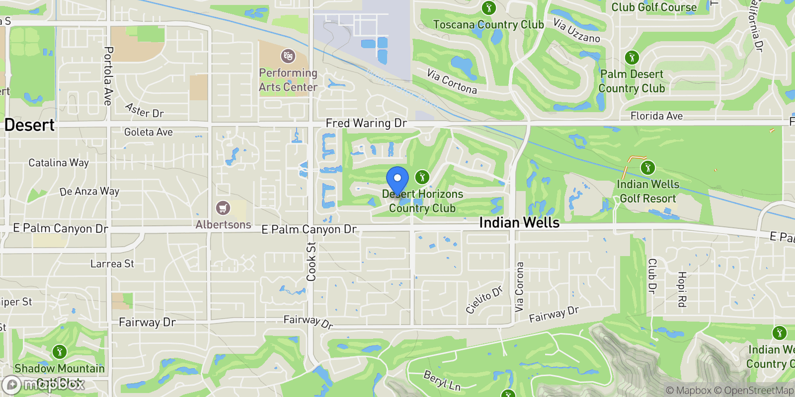 Map showing 75467 Riviera Dr, Indian Wells, CA 92210, Indian Wells, California, United States.