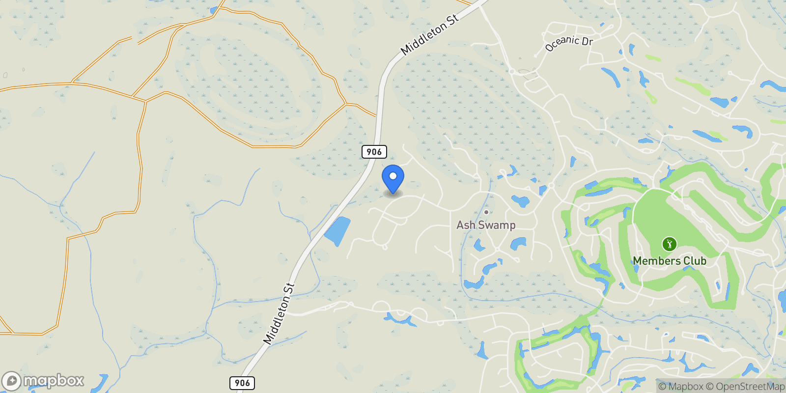 Map showing 2555 Parkridge Drive, Southport, North Carolina, United States.