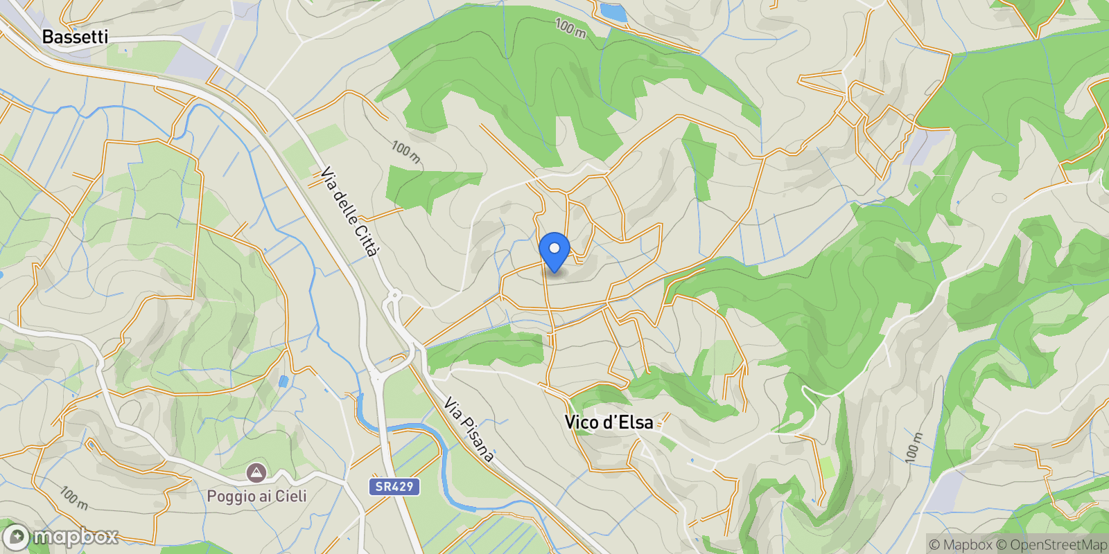 Map showing via di megognano, 90, Tuscany, Italy.