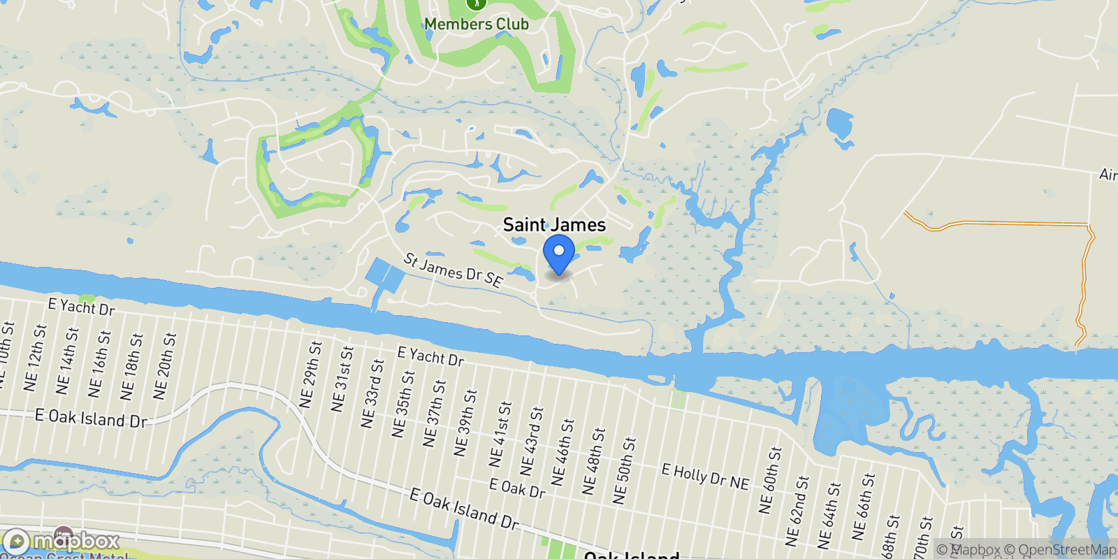 Map showing 2760 Marsh Point Lane SE, Southport, North Carolina, United States.