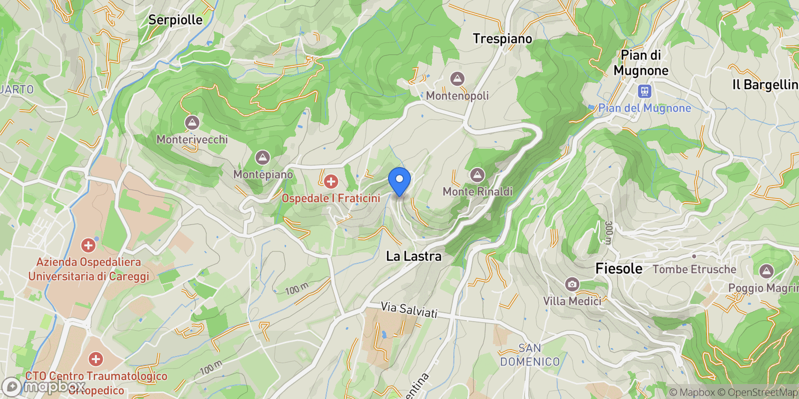 Map showing Via Bolognese, 200, Florence, Tuscany, Italy.