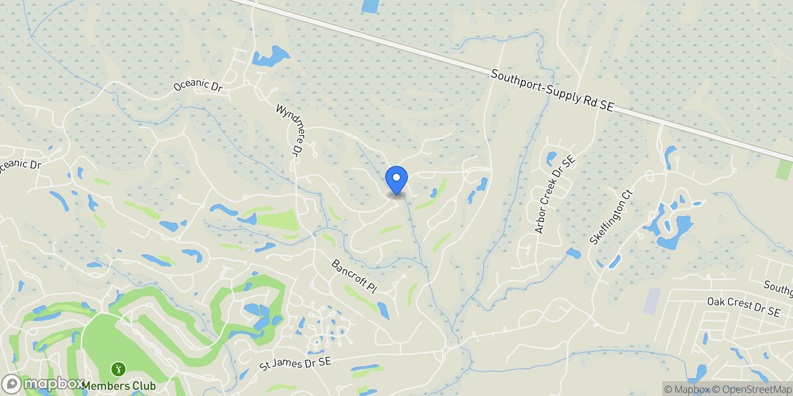 Map showing 3850 Worthington Place, Southport, North Carolina, United States.