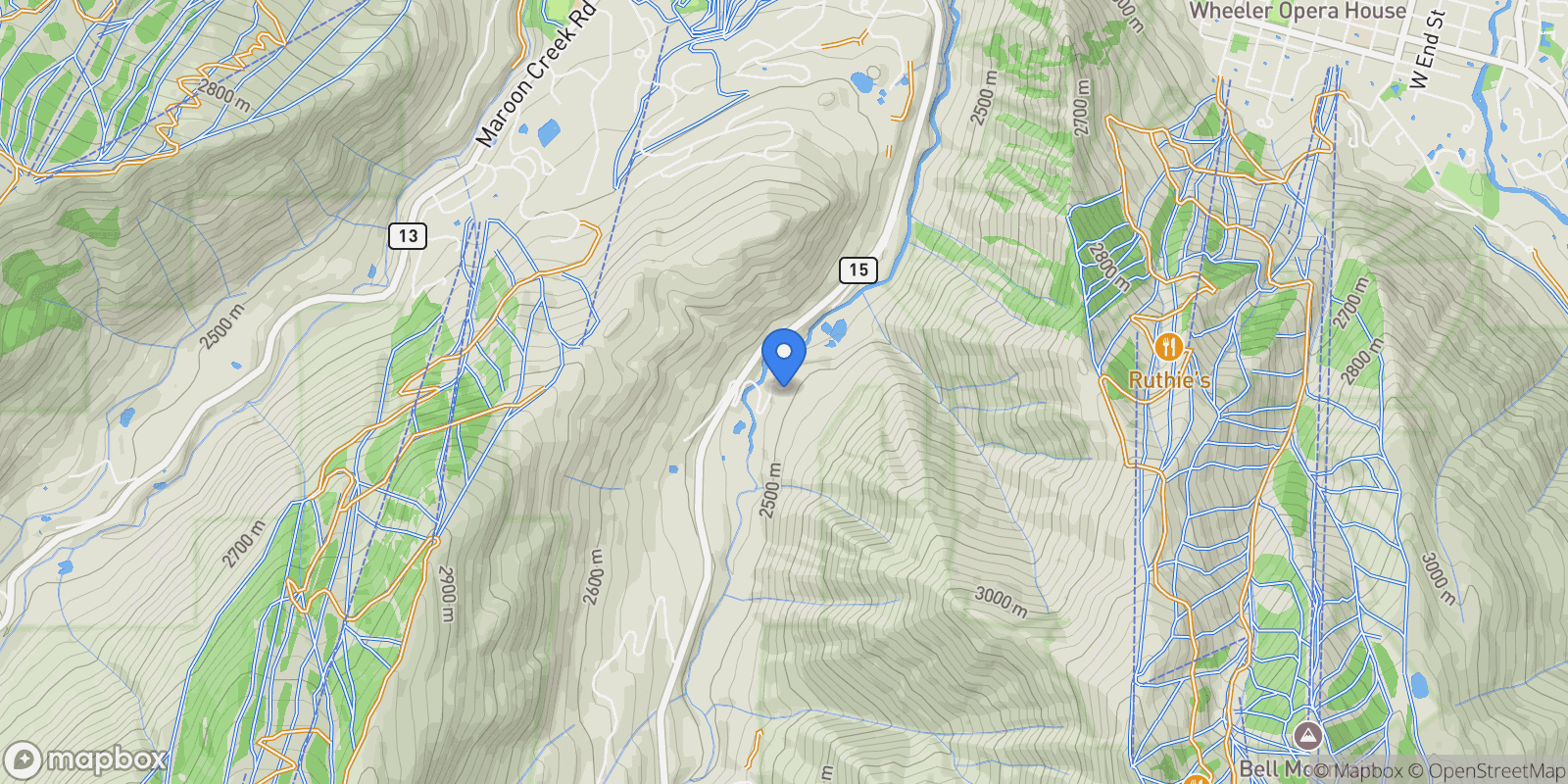 Map showing 335 Hall Drive , Aspen, CO 81611, Aspen, Colorado, United States.