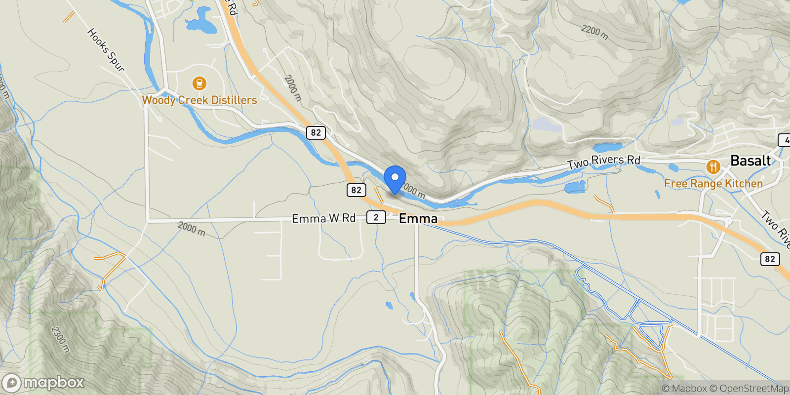 Map showing 1637 Emma Spur Road , Basalt, CO 81621, El Jebel, Colorado, United States.