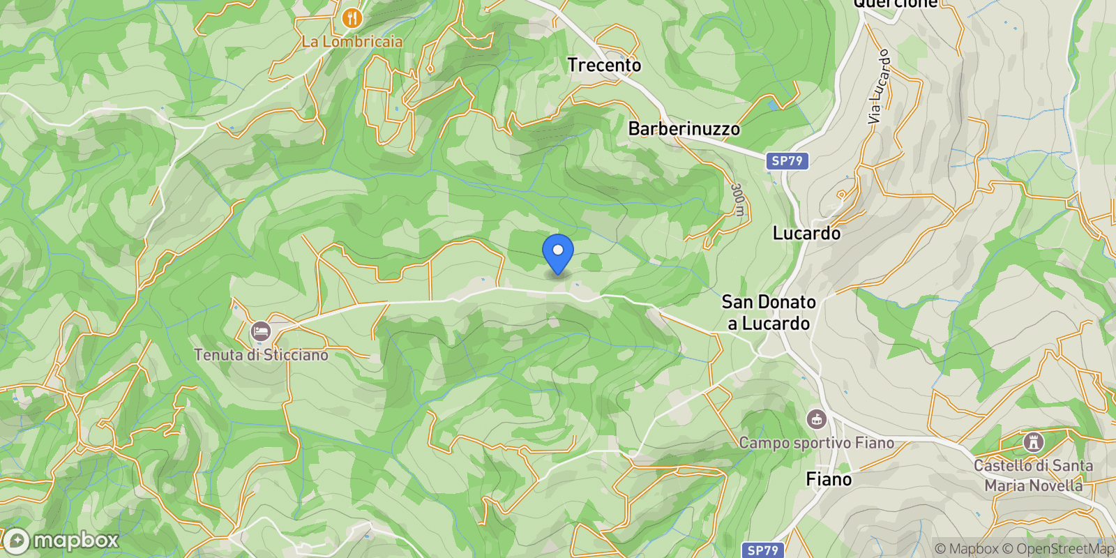 Map showing fiano, 55, Tuscany, Italy.