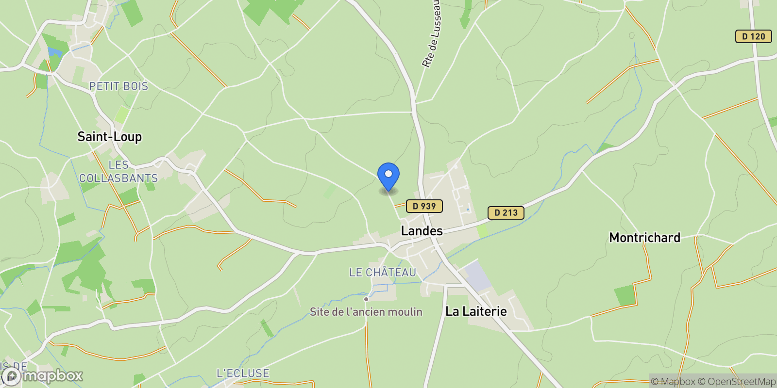 Map showing Landes, Nouvelle-Aquitaine, France.