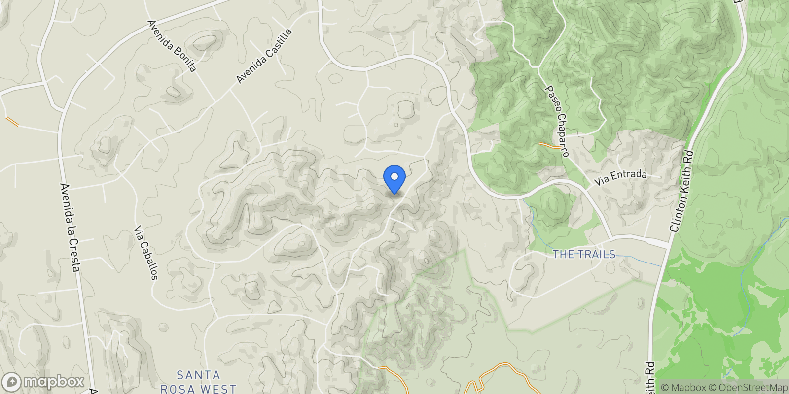 Map showing 40055 Valle Vista, Murrieta, CA 92562, Murrieta, California, United States.