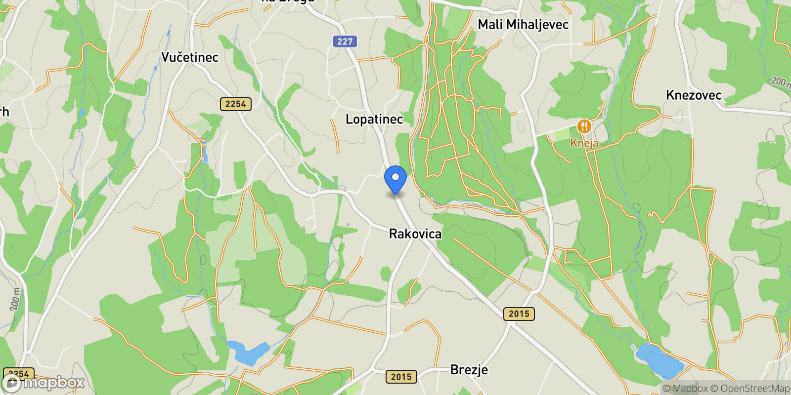 Map showing Lopatinec, Medjimurje, Opcina Sveti Juraj na Bregu, Medimurje County, Croatia.