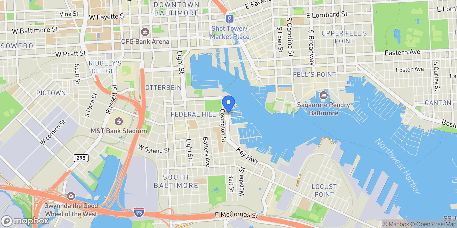 Map showing 900 Valencia Court , 188, Baltimore, MD 21230, Baltimore, MD, United States.