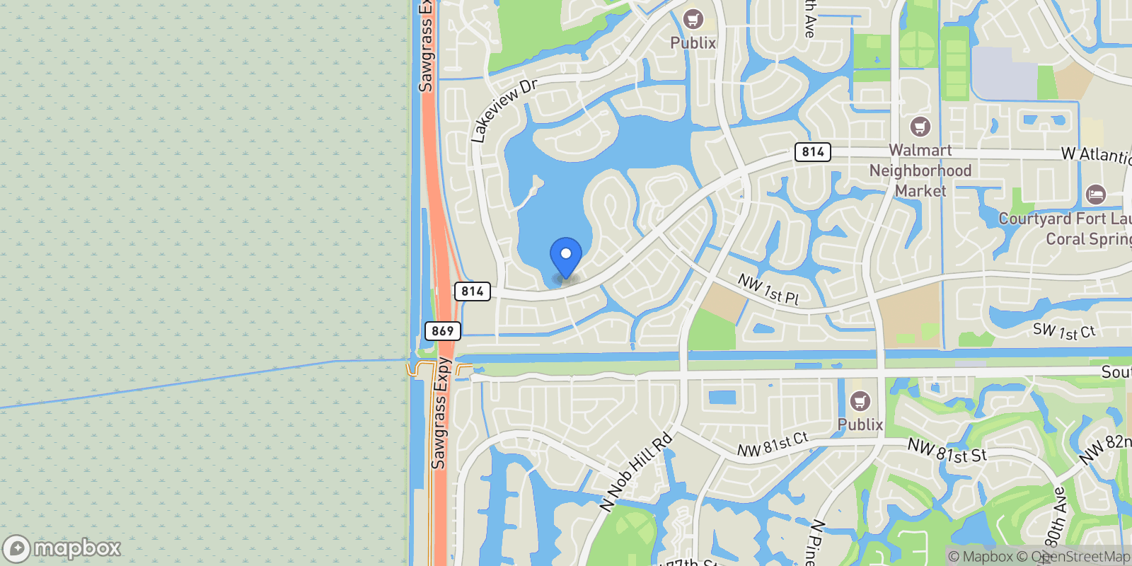Map showing 302 NW 120th Dr, Coral Springs, FL 33071, Coral Springs, Florida, United States.