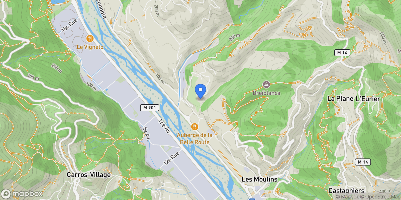 Map showing Saint-Blaise, Provence-Alpes-Côte d'Azur, France.
