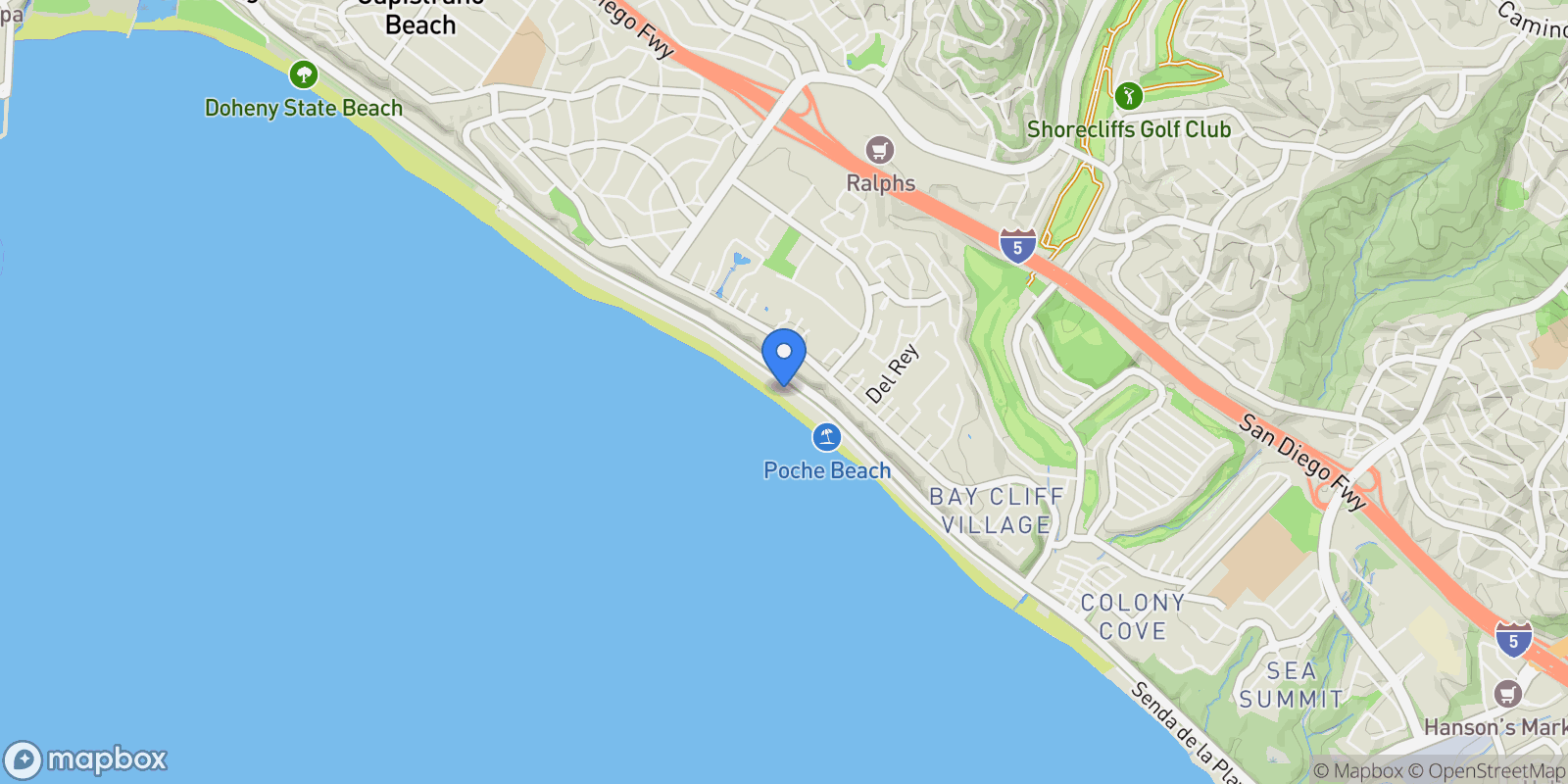 Map showing 35461 Beach Road, Dana Point, California, United States.