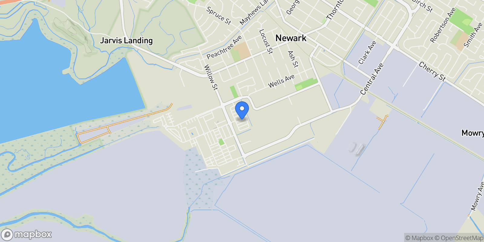 Map showing 8360 Marine Way, Newark, CA 94560, Newark, California, United States.