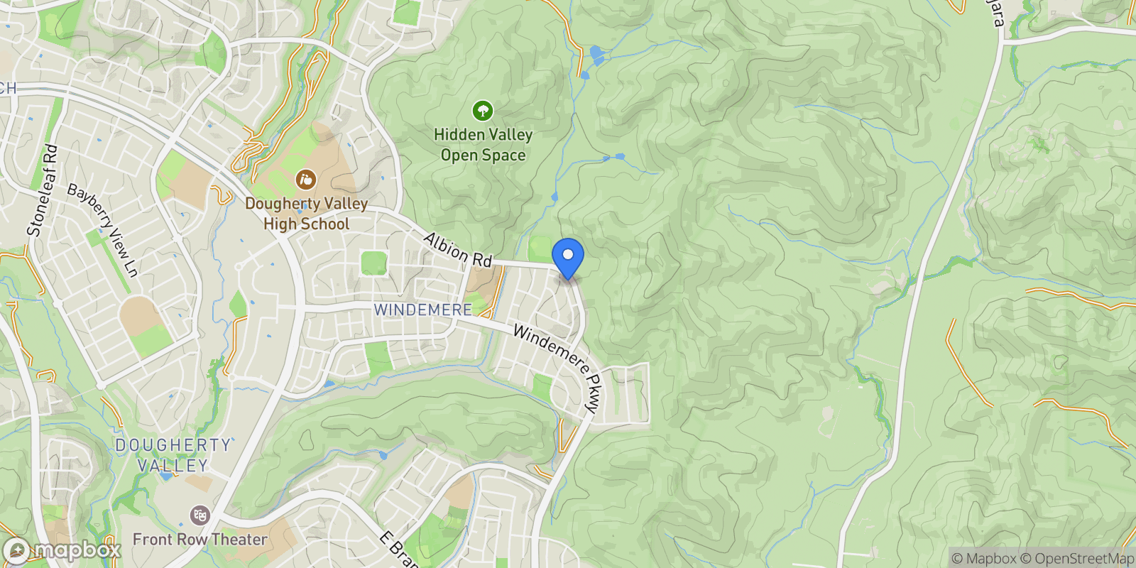 Map showing 3638 Sandalford Way, San Ramon, CA 94582, San Ramon, California, United States.