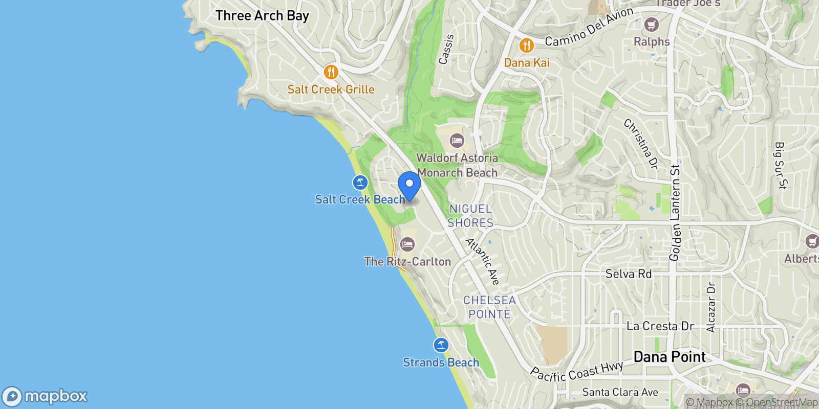 Map showing 71 Ritz Cove Drive, Dana Point, California, United States.