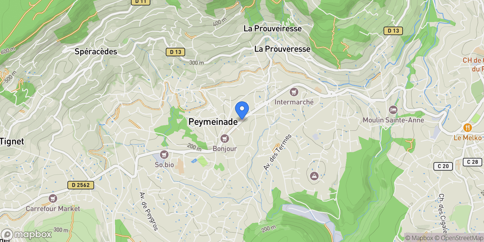 Map showing PEYMEINADE, U 06530, Peymeinade, Provence-Alpes-Côte d'Azur, France.