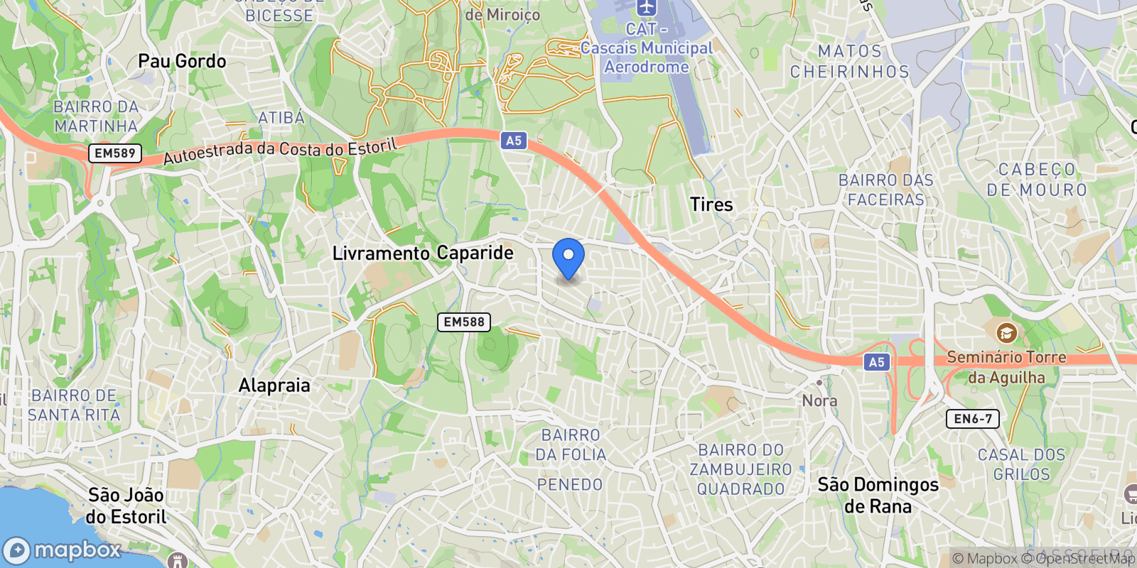 Map showing Rua José Régio, São Domingos de Rana, Portugal, Sao Domingos de Rana, Lisbon, Portugal.