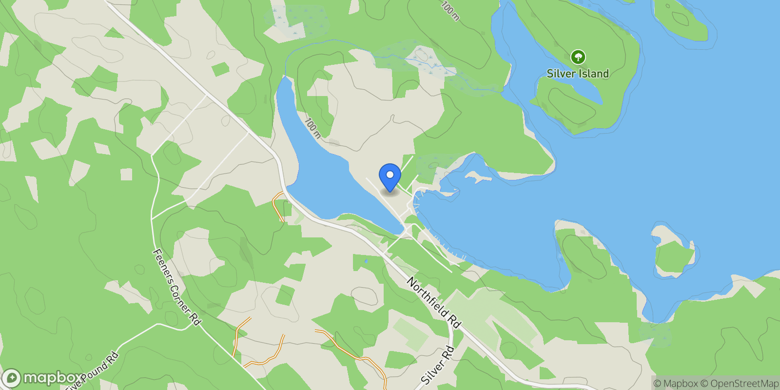 Map showing 102 Harold Silver Road, Lower Northfield, Nova Scotia, Canada.