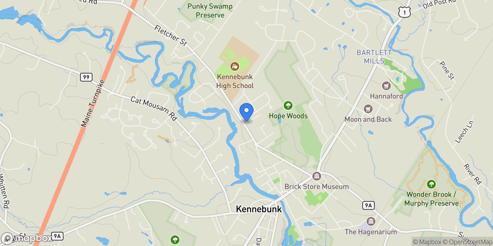 Map showing 15 Casey Lane, Kennebunk, ME 04043, Kennebunk, Maine, United States.