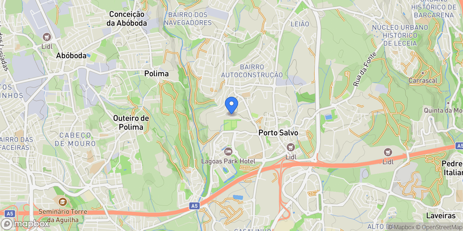 Map showing R. Manuel Beça Múrias 28A, 2740 Porto Salvo, Portugal, Porto Salvo, Lisbon, Portugal.