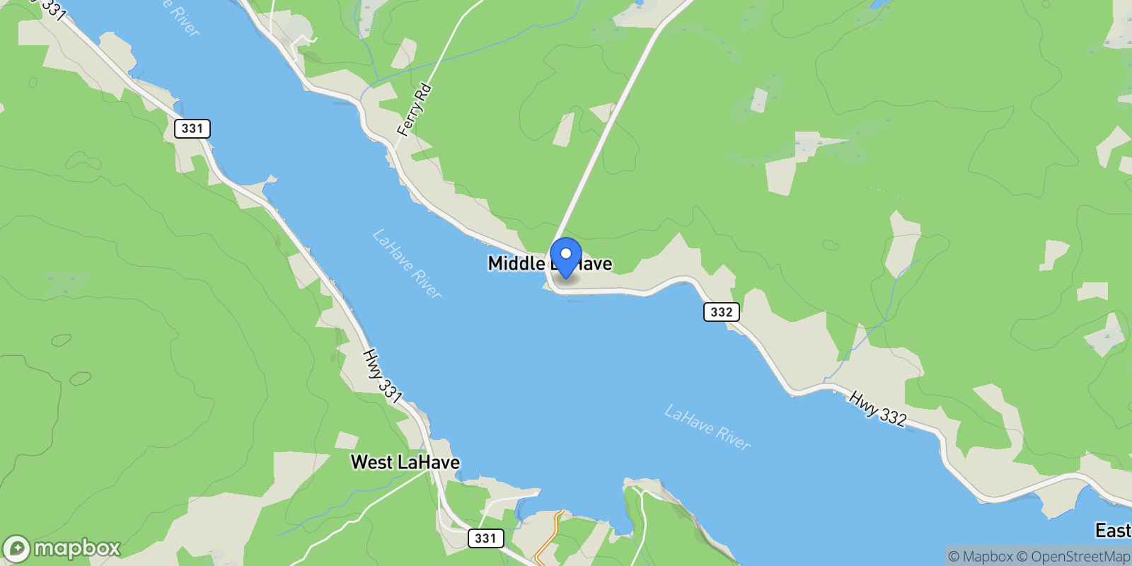 Map showing 5414 Highway 332, Lunenburg, Nova Scotia, Canada.