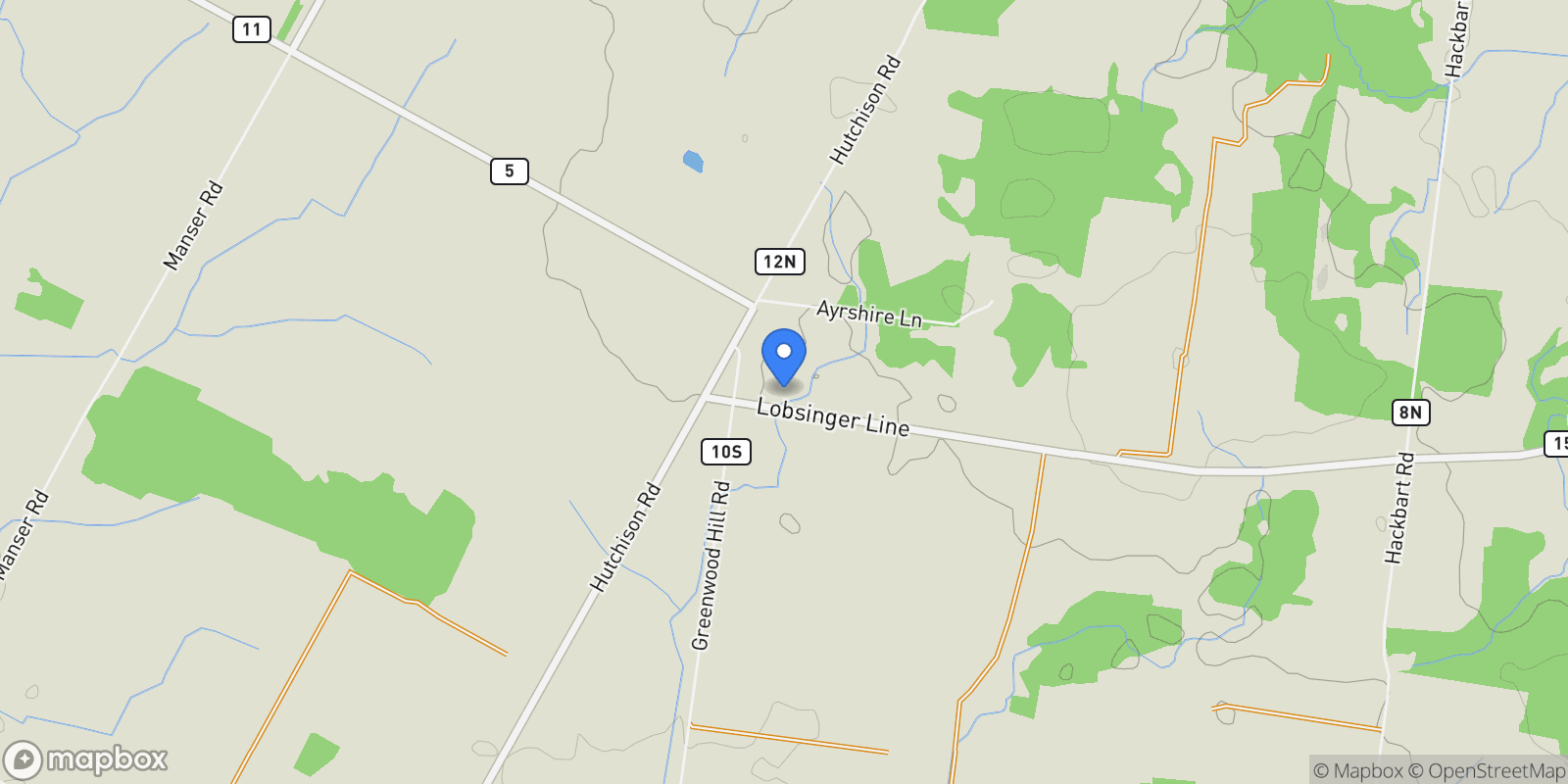 Map showing 4659 Lobsinger Line, Wellesley, ON N0B 2M0, Wellesley, Ontario, Canada.