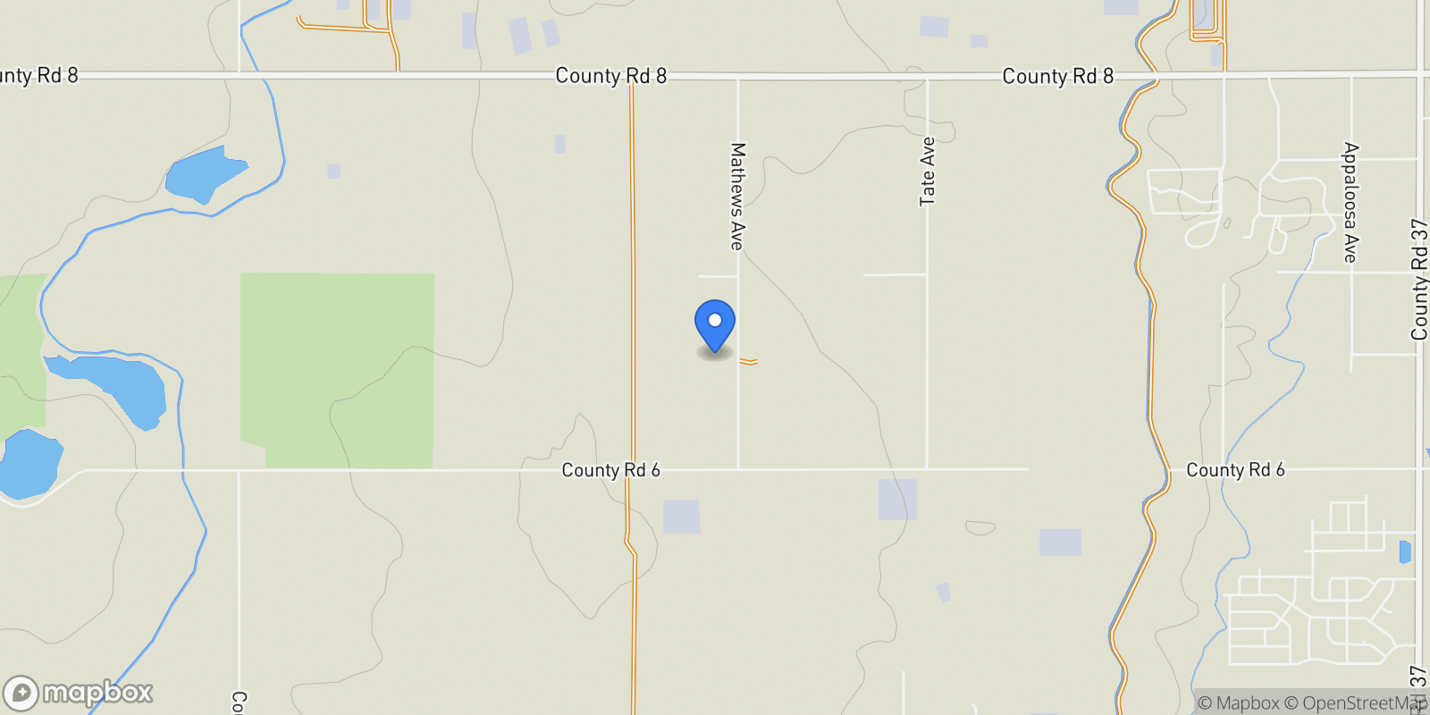 Map showing 2269 Mathews Avenue, Fort Lupton, Colorado, United States.