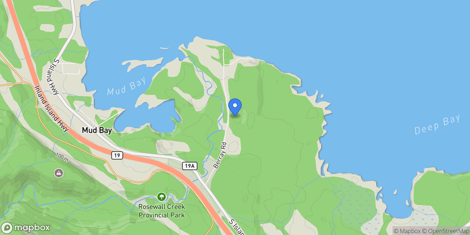 Map showing 8450 Berray Road, Fanny Bay, BC V0R 1W0, Fanny Bay, British Columbia, Canada.