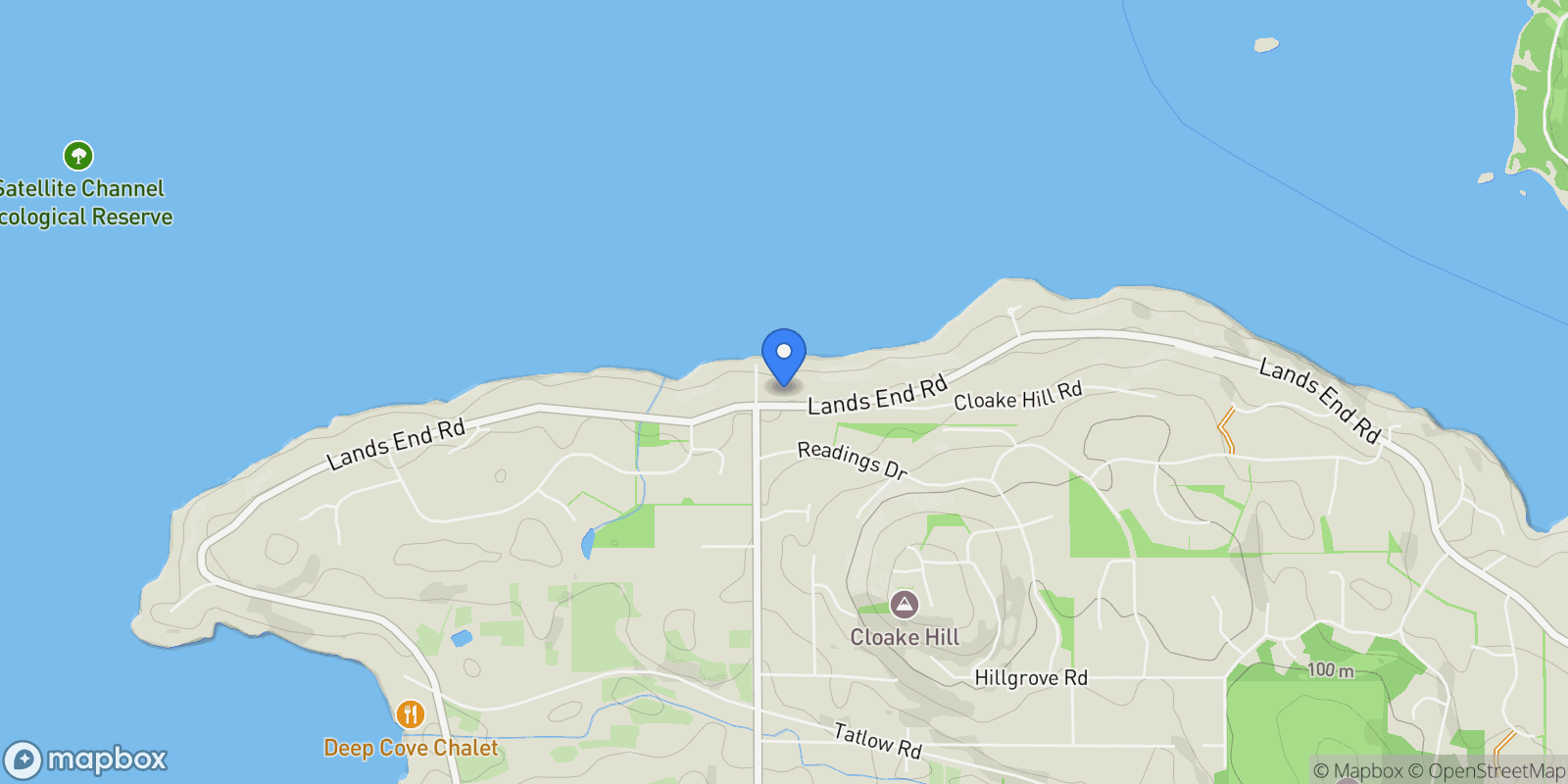 Map showing 848 Lands End Road, North Saanich, BC V8L 5L3, North Saanich, British Columbia, Canada.