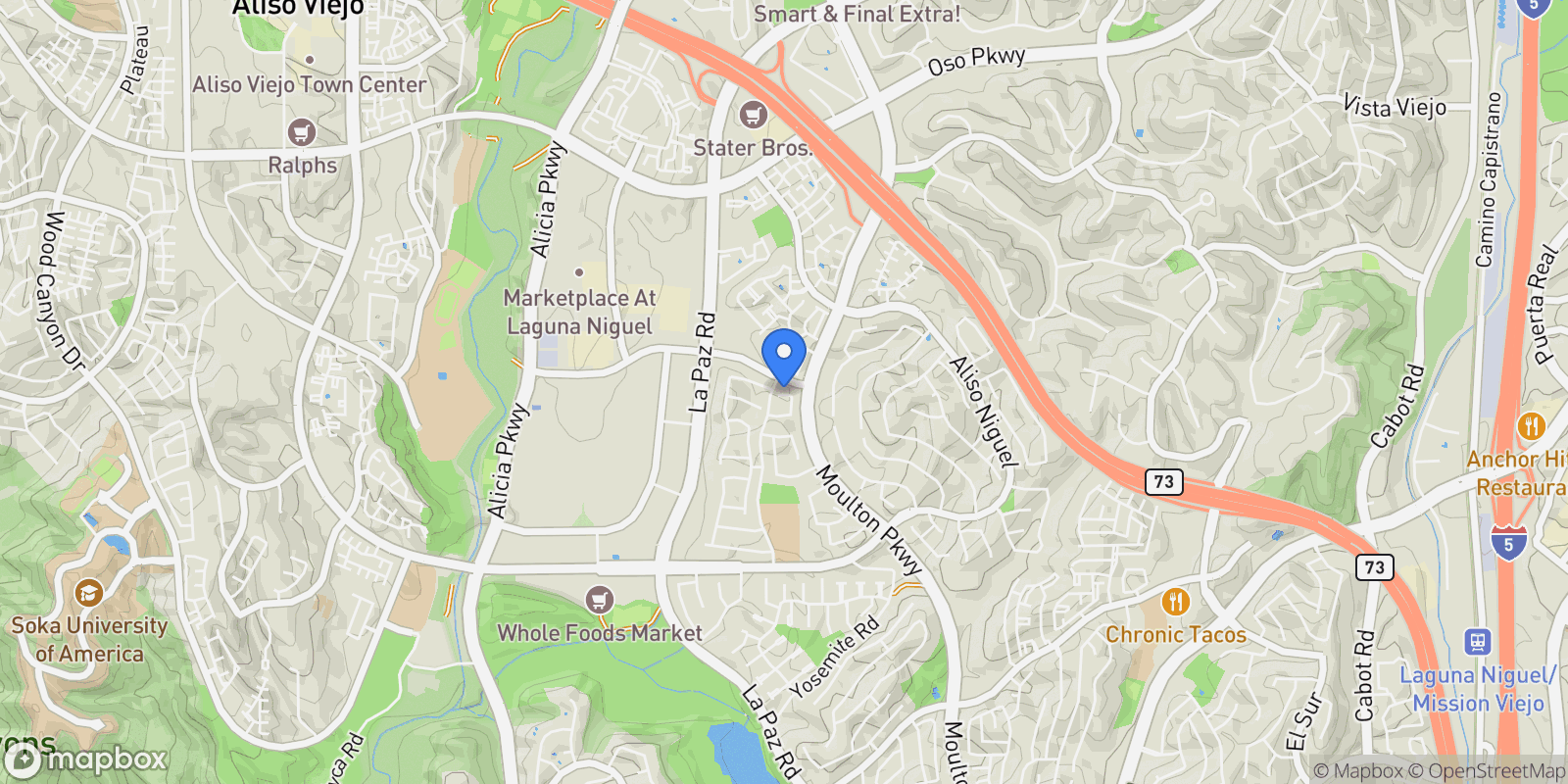 Map showing 24381 Opal Hill Court, Laguna Niguel, California, United States.