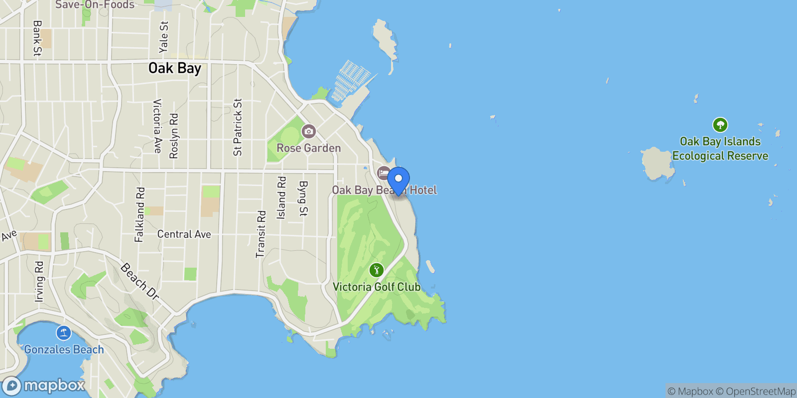 Map showing 1069/1101 Beach Drive, Oak Bay, BC V8S 2N2, Oak Bay, British Columbia, Canada.