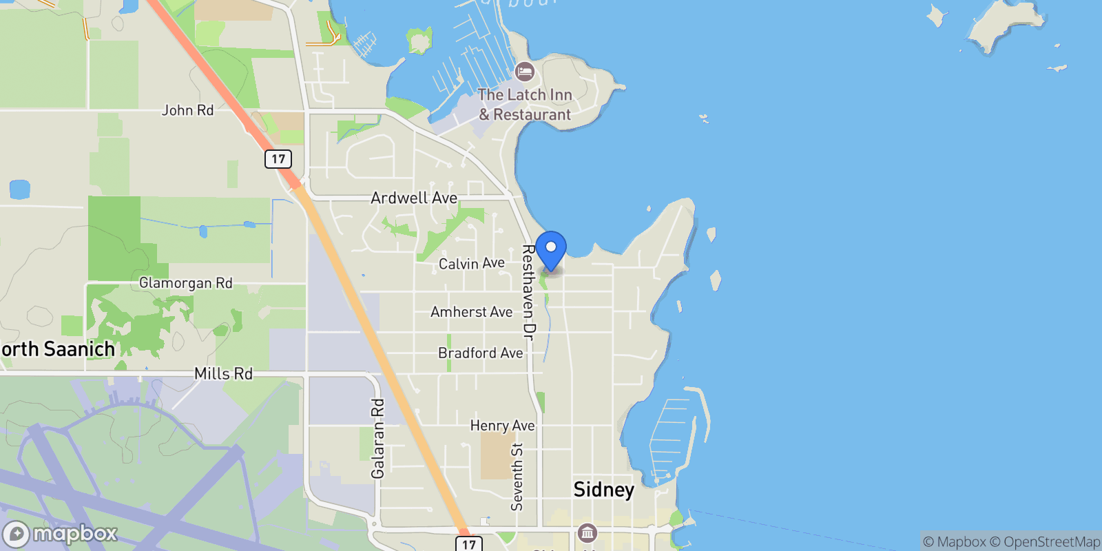 Map showing 2365 Lovell Avenue, Sidney, BC V8L 2J5, Sidney, British Columbia, Canada.