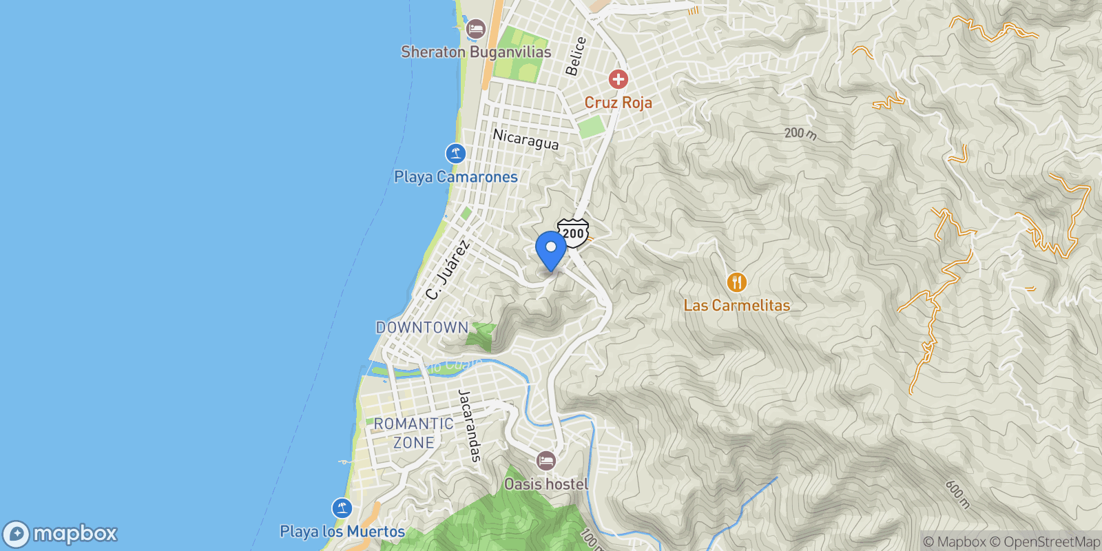 Map showing Calle Allende 605, Cerro, 48350 Puerto Vallarta, Jal., Mexico, Puerto Vallarta, Jalisco, Mexico.