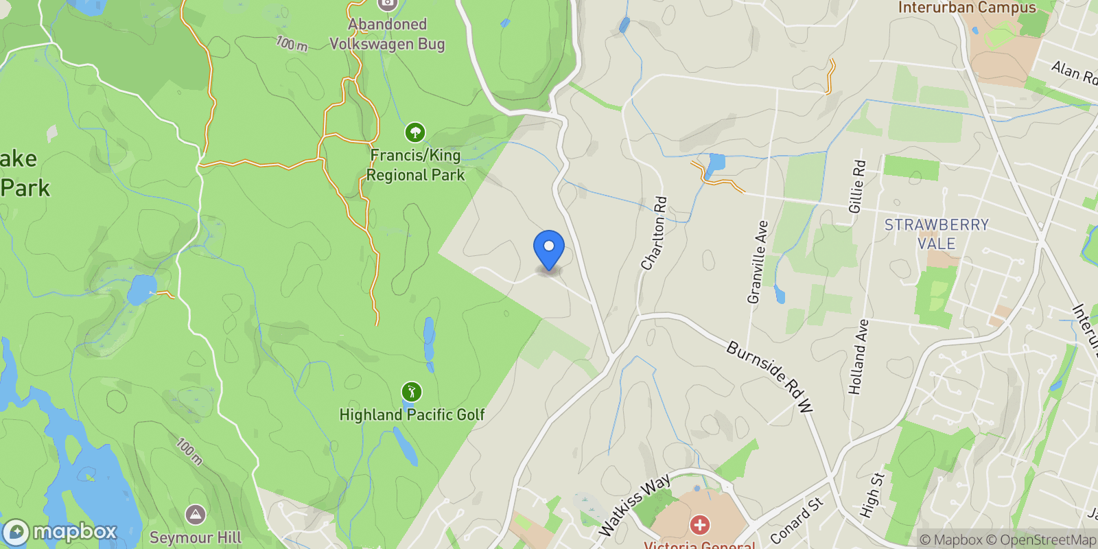 Map showing 1708 Woodsend Drive, Saanich, BC V9E 1H7, Saanich, British Columbia, Canada.