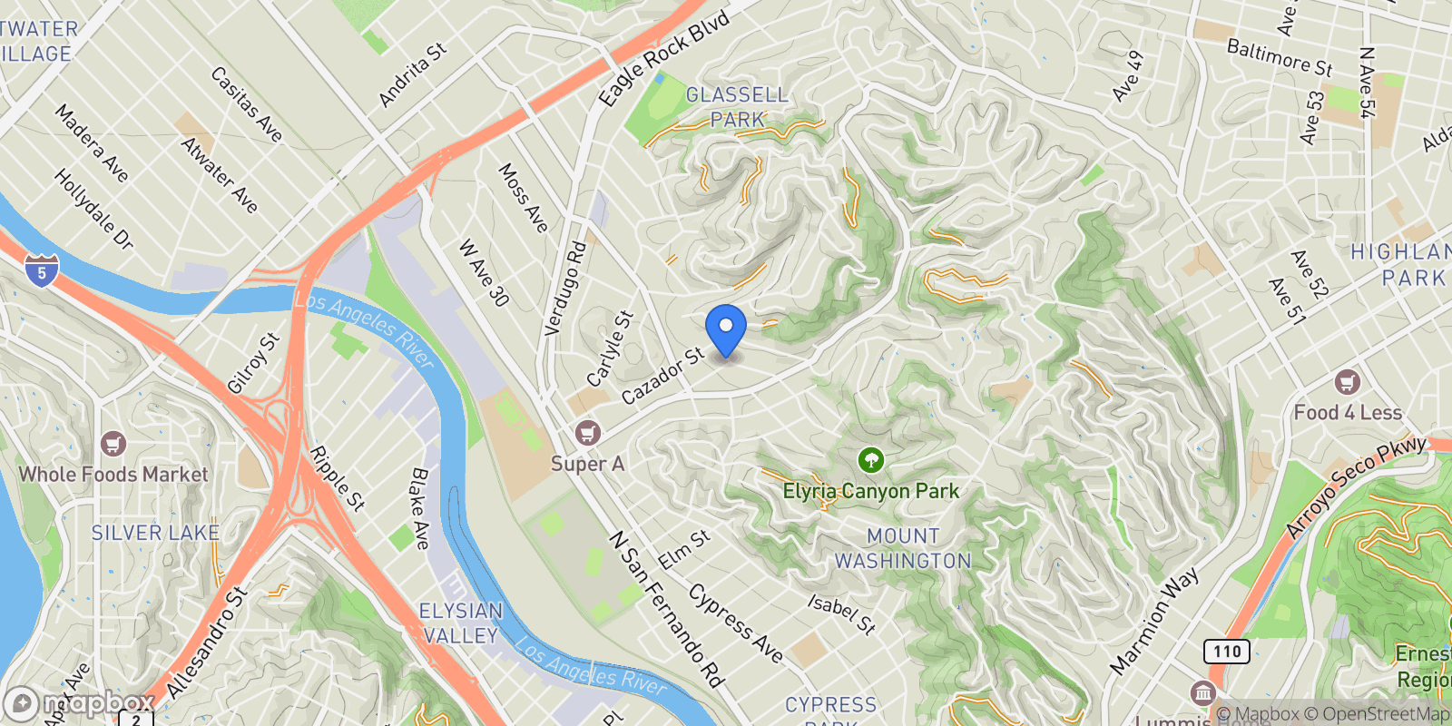 Map showing 2111 Wollam St, Los Angeles, California, United States.