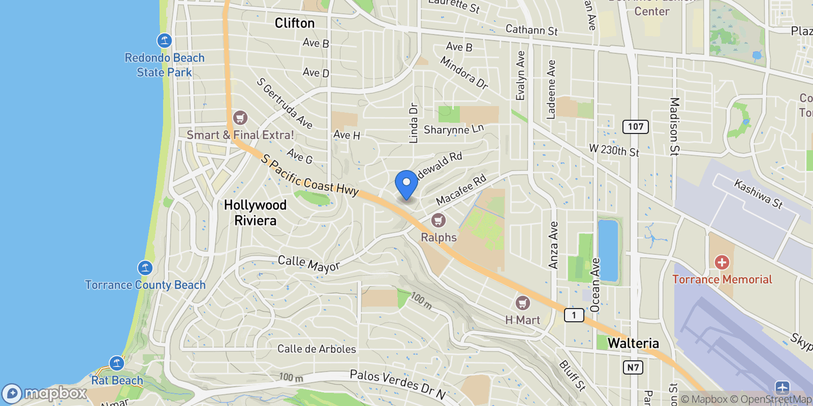 Map showing 5267 Doris, Torrance, CA, United States.