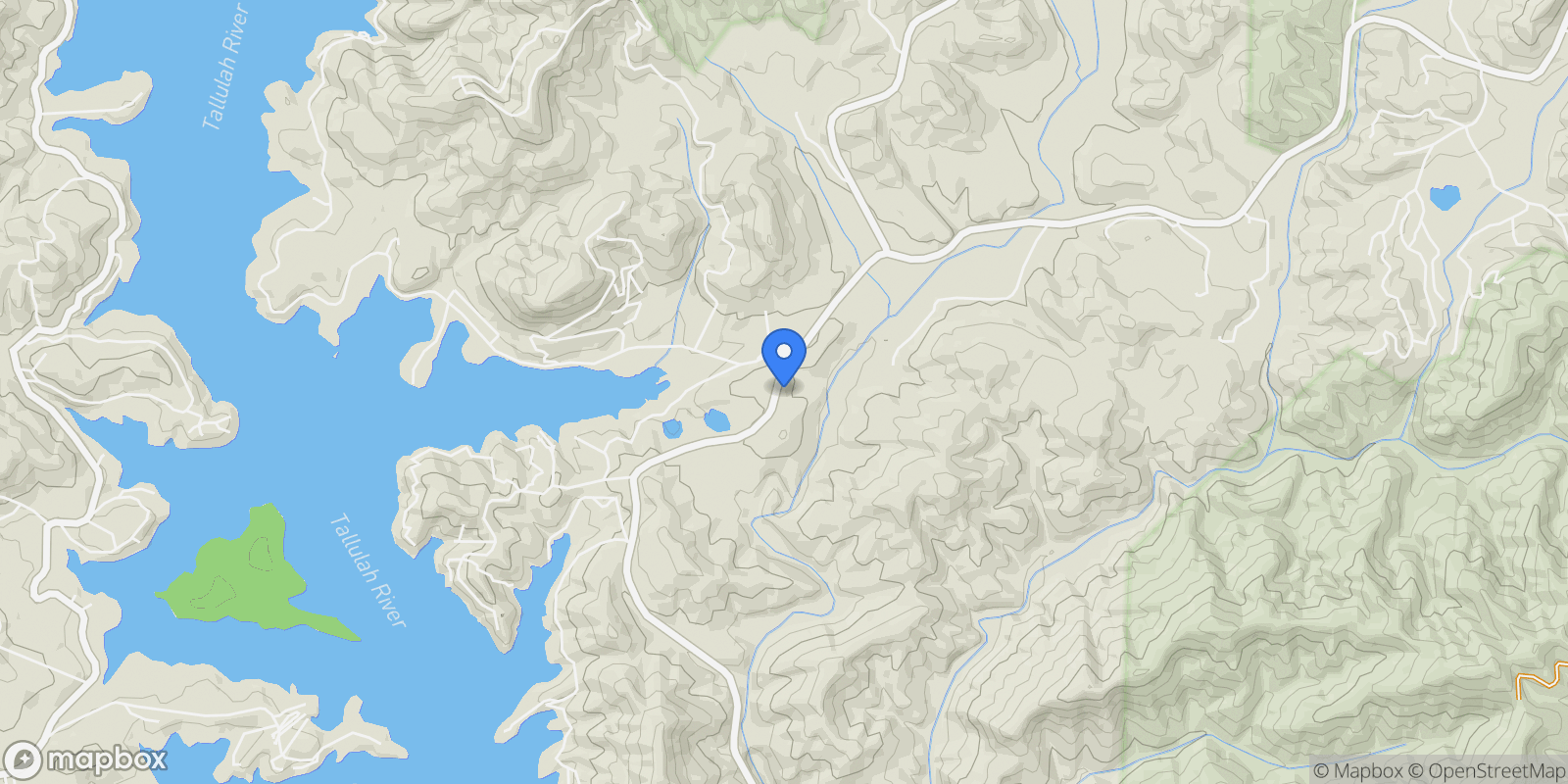 Map showing 8165 Bridge Creek Road, Tiger, GA 30571, Tiger, Georgia, United States.
