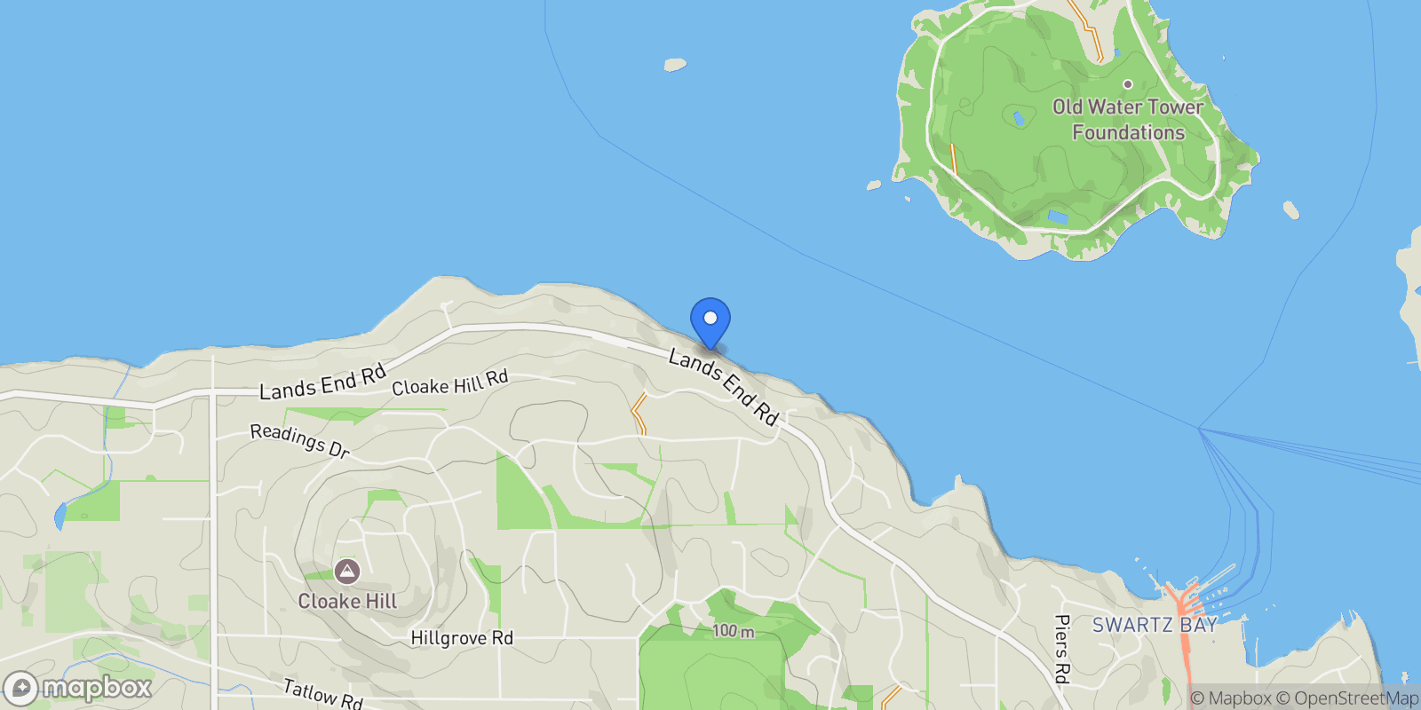 Map showing 1580 Lands End Road, North Saanich, BC V8L 5L5, North Saanich, British Columbia, Canada.