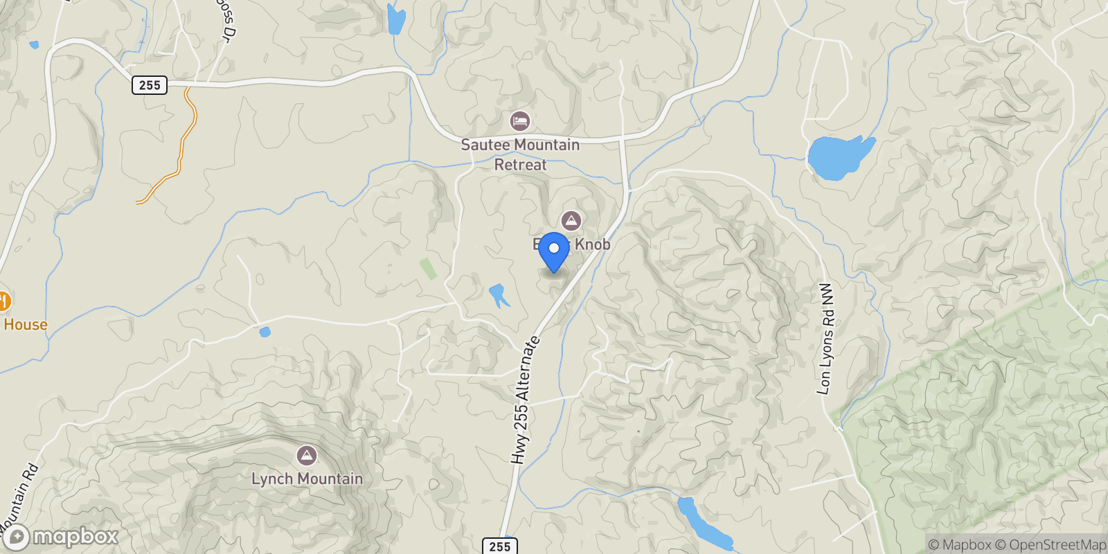 Map showing 2653 Ben T Huiet Highway, Clarkesville, GA 30523, Sautee Nacoochee, Georgia, United States.