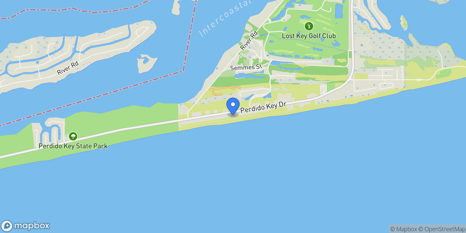 Map showing 14511 Perdido Key Dr, #508, Perdido Key, FL, 32507, USA, Pensacola, Florida, United States.