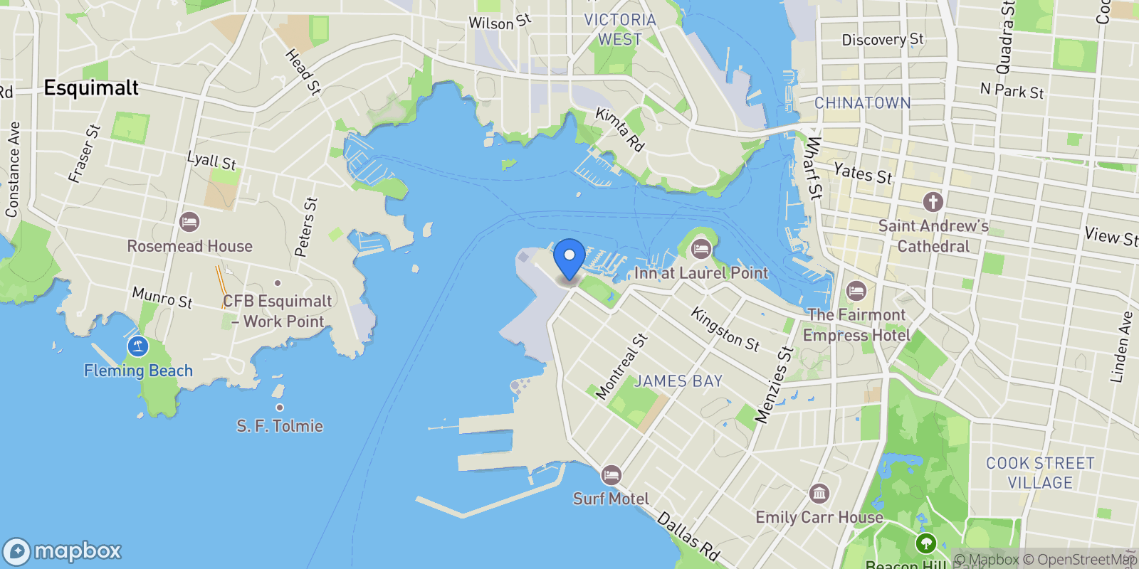 Map showing 231-21 Dallas Road, Victoria, BC V8V 4Z9, Victoria, British Columbia, Canada.