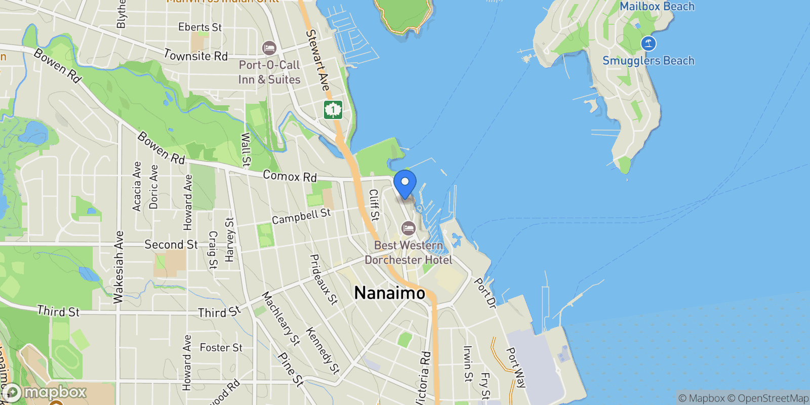 Map showing 1502-38 Front Street, Nanaimo, BC V8R 0B8, Nanaimo, British Columbia, Canada.