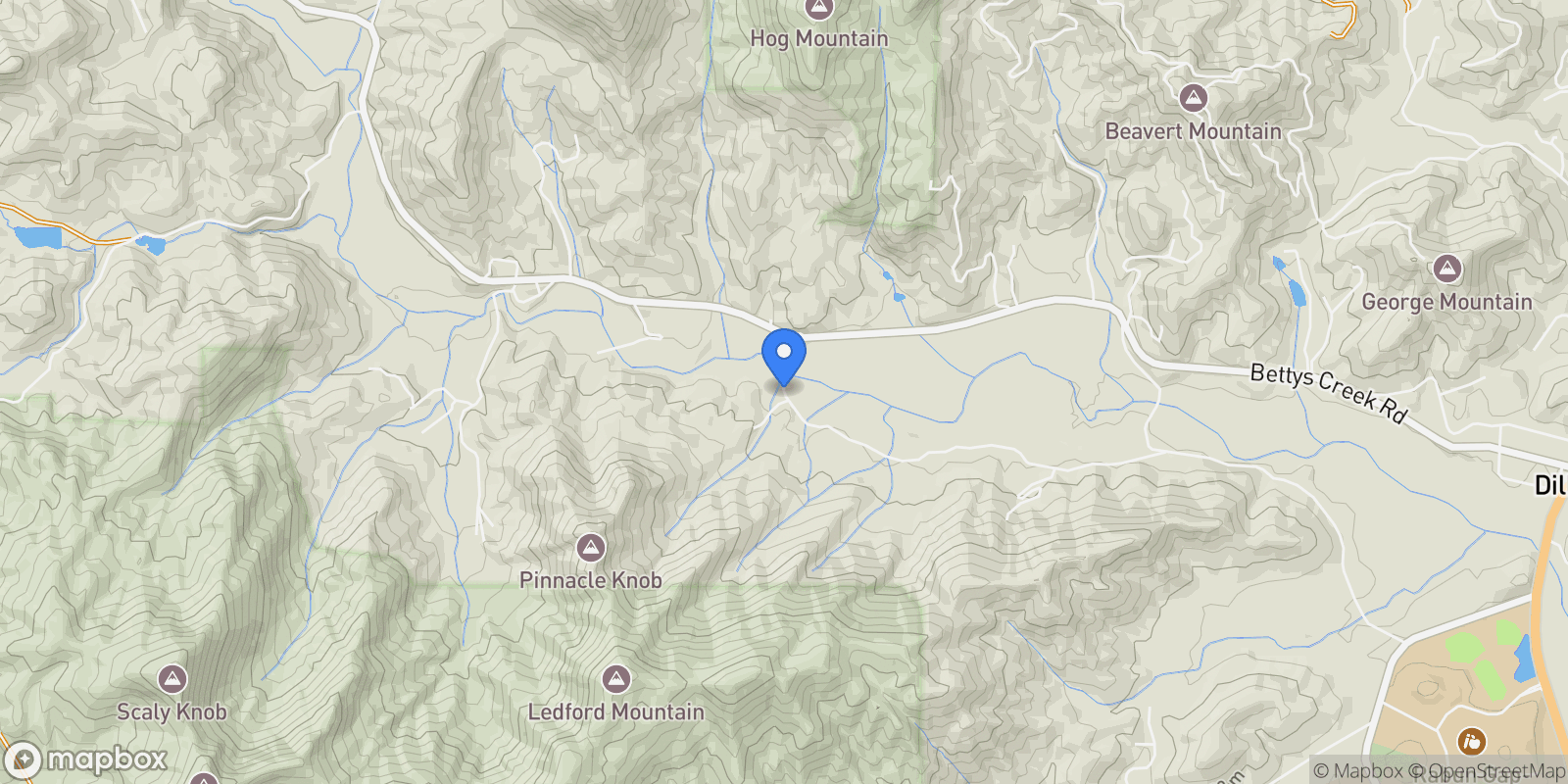Map showing 0 O'V Justus Road, Rabun Gap, GA 30568, Rabun Gap, Georgia, United States.