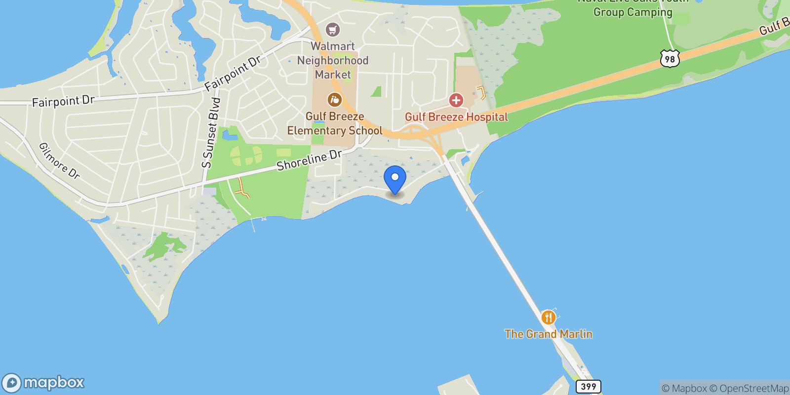 Map showing 1323 Soundview Trl, Gulf Breeze, FL, 32561, USA, Gulf Breeze, Florida, United States.
